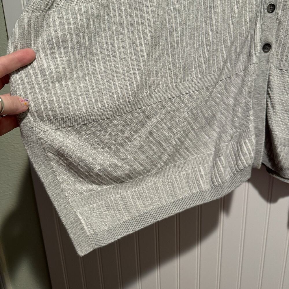 Loft Gray Knit Poncho Sweater Size Medium - Picture 2 of 6
